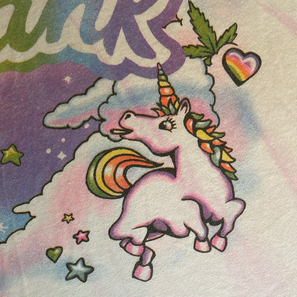 FOR SALE UNIF “It’s So Dank” T - Lisa Frank Weed / Cannabis Parody - HTF Archive - Picture 12 of 17